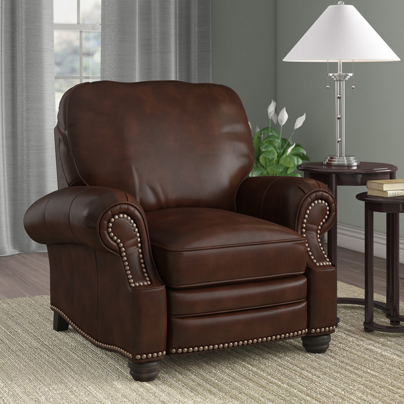 Darby Home Co Merriwood Genuine Leather Manual Recliner & Reviews Wayfair